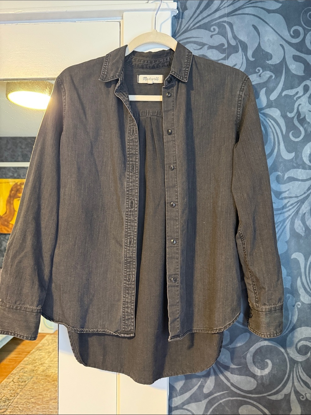 Madewell Charcoal Button-Up Shirt Jacket